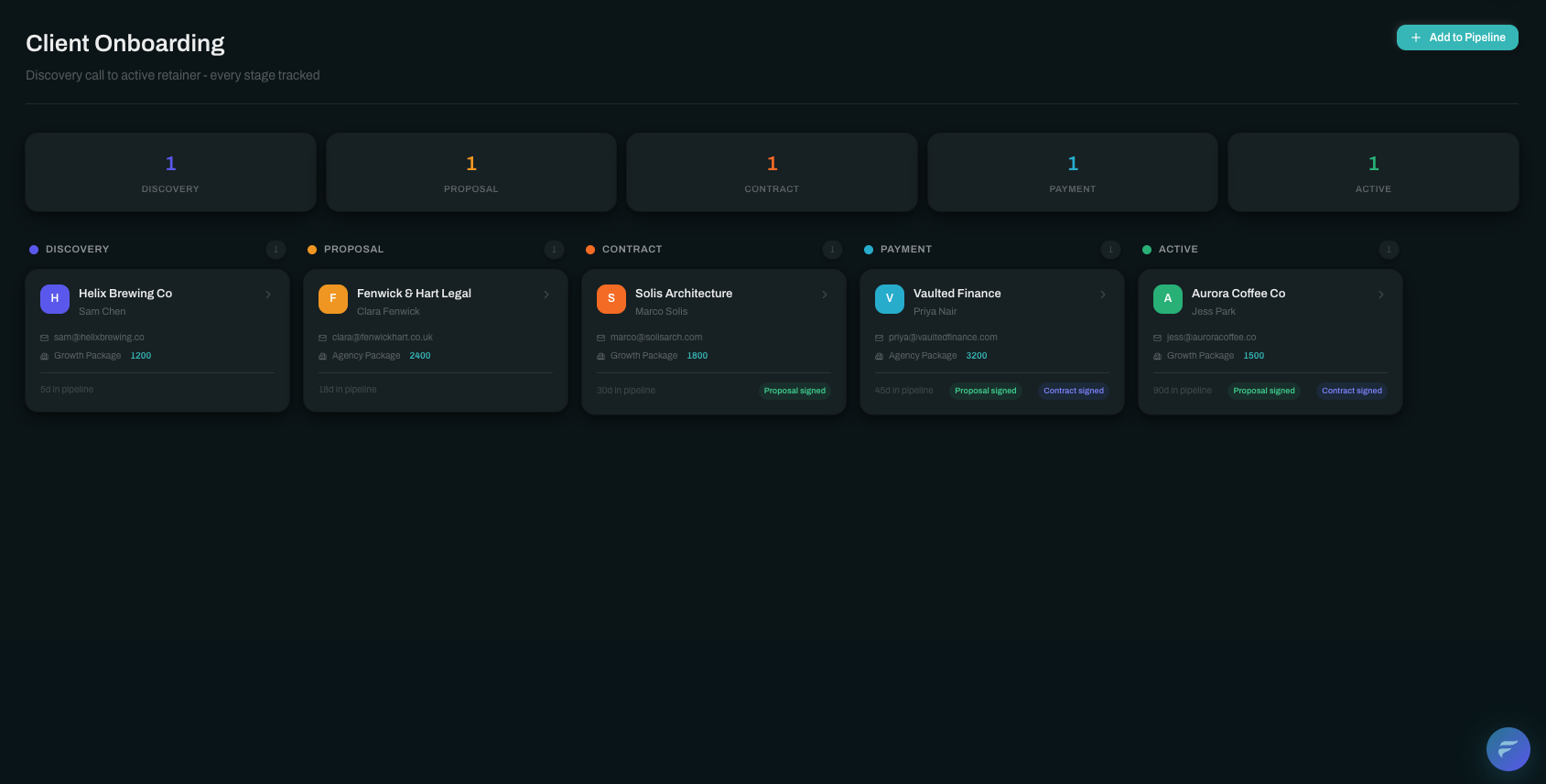 NuFlw client onboarding pipeline
