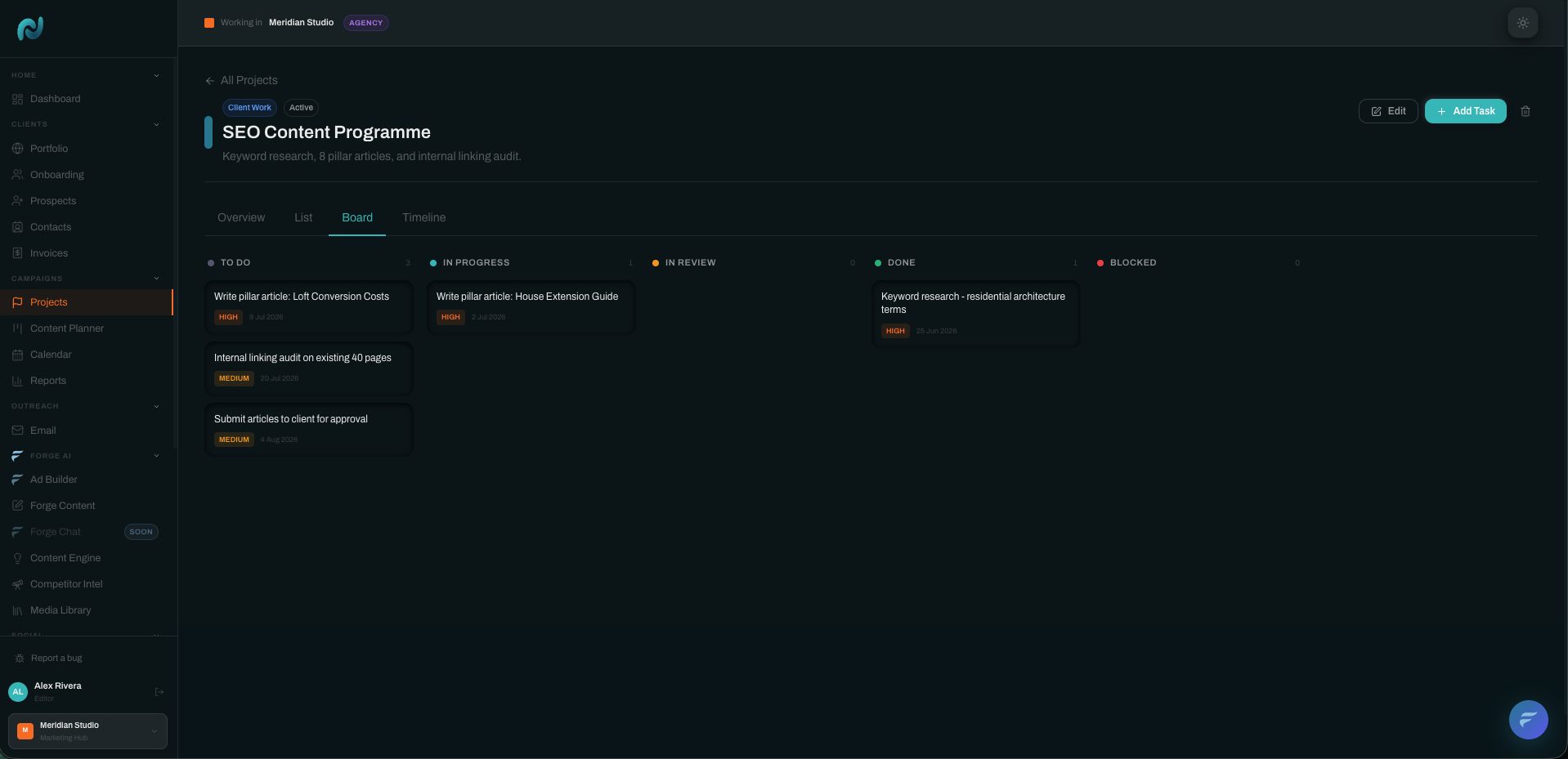 NuFlw projects workspace